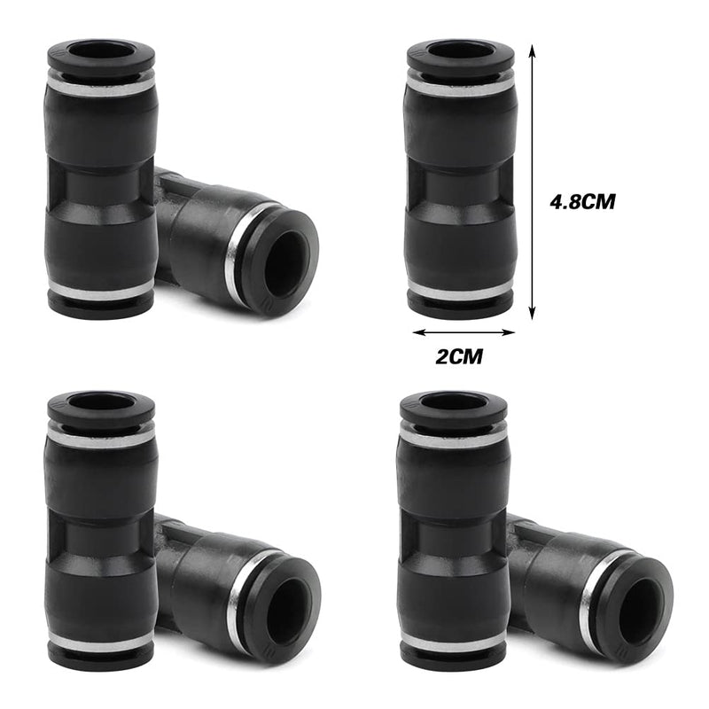 [Australia - AusPower] - 10Pcs Straight Push Connectors Pneumatic Straight Tube, Quick Release Pneumatic Connectors Air Line Quick Tube Fittings Union Straight Joint, Straight Push Connectors PU 12 Fitting for 1/2 OD Tube 