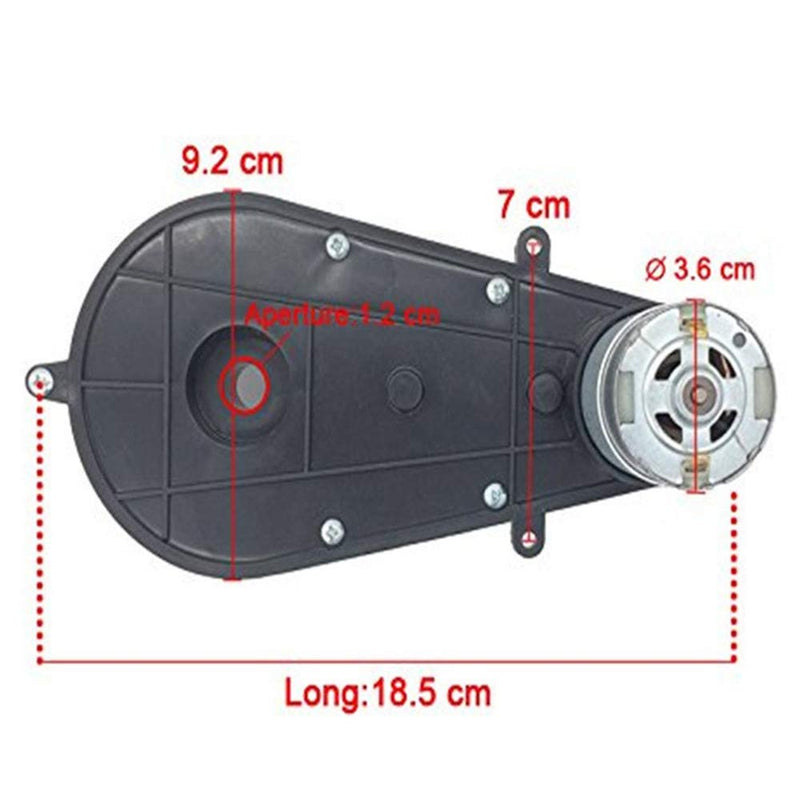 [Australia - AusPower] - 24V550 18000RPM Gearbox with 24V DC Motor for Kids Ride on Car SUV Parts, Electric Motor with Gear Box RS550 24 Volt Motor Match Children Ride on Toys Accessories 