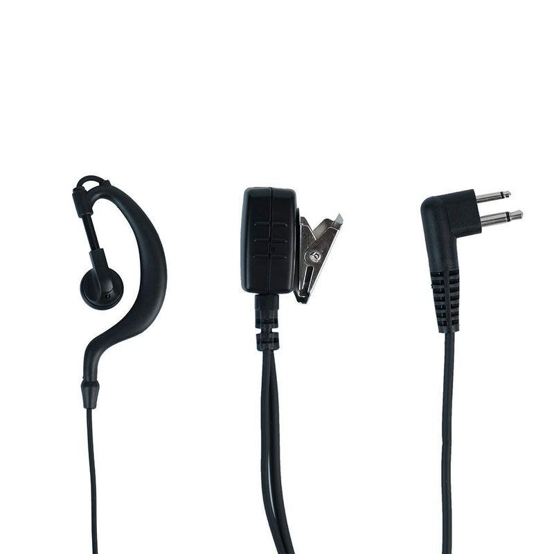 [Australia - AusPower] - Caroo G Shape Earpiece Headset with PTT Mic for Motorola Talkabout Cp200 Rdm2070d Cp185 cls1410 cls1110 Walkie Talkies Two Way Radio 2 pin 