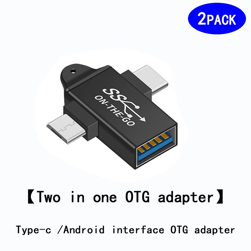 [Australia - AusPower] - rgzhihuifz OTG Adapter 2 in 1 Type C Micro USB 3.0 OTG Adapter Converter, Used for Data Synchronization, OTG Converter is Suitable for Media TV Sticks, Mobile Phones or Tablets 