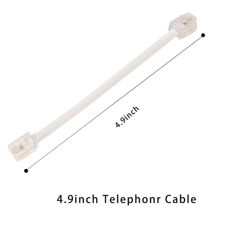 [Australia - AusPower] - Phone Line Splitter,Telephone Splitter,with RJ11 6P4C Plugs,Suitable for Telephone,Fax Machine,White 3-Pack 