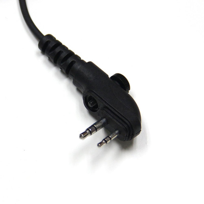 [Australia - AusPower] - MaximalPower HYTERA HYT Single Wire 2-Pin Radio Earbud Headset PTT Mic in-Ear Clear Coil Tube 