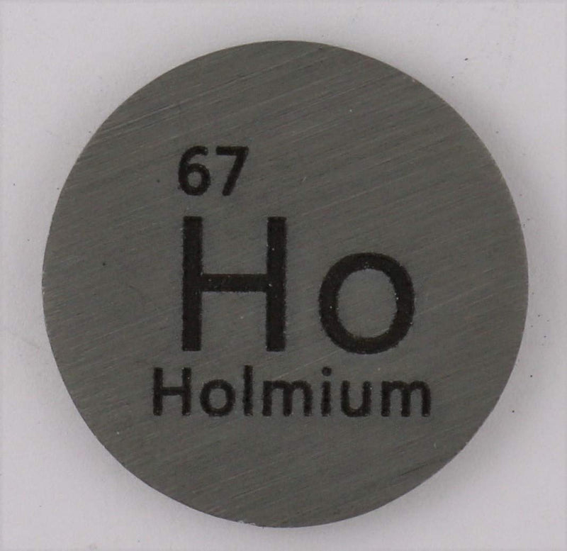[Australia - AusPower] - Holmium (Ho) 24.26mm Metal Disc 99.9% Pure for Collection or Experiments 