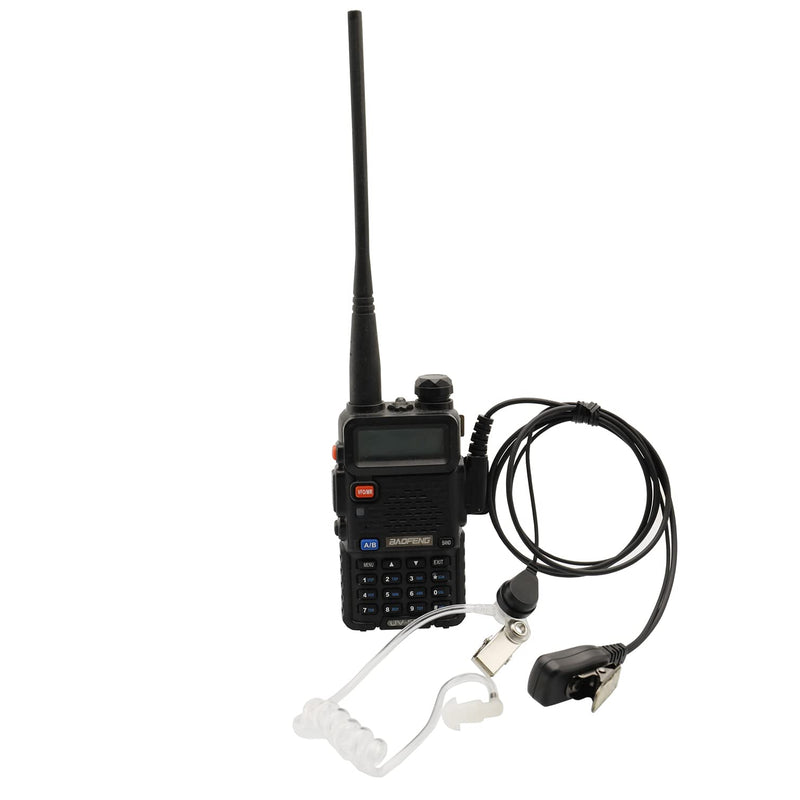 [Australia - AusPower] - Zkarabc Walkie Talkies Earpiece with Mic 2 Pin Acoustic Tube Headset Compatible with Kenwood BF-888S UV-5R Retevis H-777 RT22 Puxing Wouxun (5 Pack) 