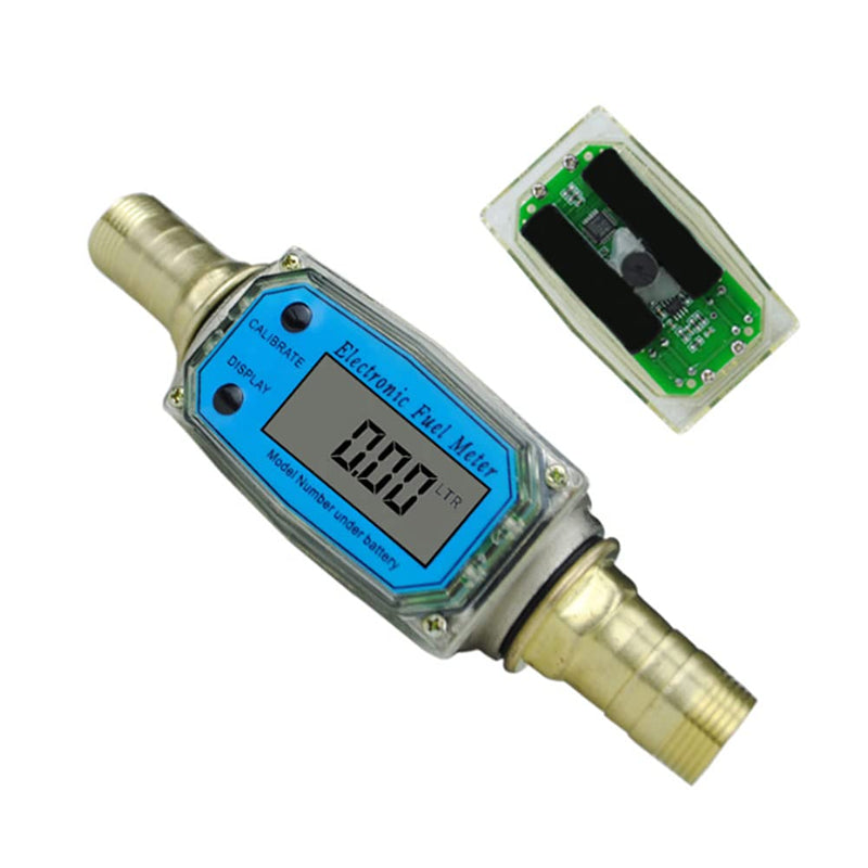 [Australia - AusPower] - GEZICHTA Flow Water Meter Digital Flow Meter Digital LCD Display Fuel Meter for Measure Kerosene Gasoline 1 Inch As Picture 