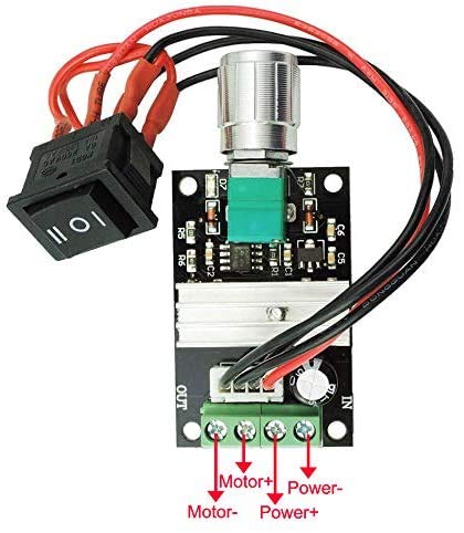 [Australia - AusPower] - DC Motor Speed Controller PWM 1203BB 6V12V24V 3A 80W speed adjustable reversible pulse forward and reverse control switch button (2PCS) 