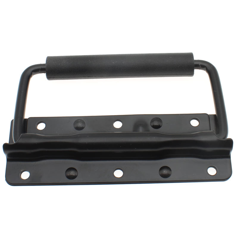 [Australia - AusPower] - OZXNO 2 Pcs Spring Loaded Case Handle Heavy Duty Surface Mount Chest Handle for Flight Case Cabinet Garage Boat (4.88" × 3.15", Black) 