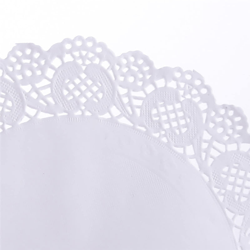 [Australia - AusPower] - ZOOYOO 100PCS White Lace Paper Doilies 12 inch Round Paper Doilies Disposable Paper Placemats for Cakes, Desserts, Tableware Food Decoration 12.5inch 
