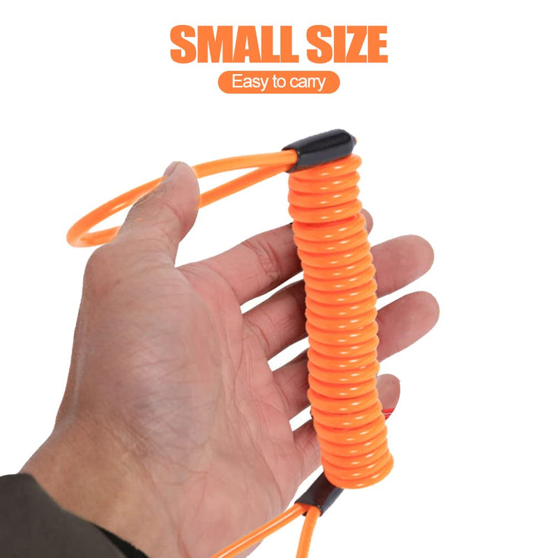 [Australia - AusPower] - VGEBY Motorcycle Bike Alarm Disc Lock Antitheft Security Spring Reminder Coil Cable (Color : Orange) 