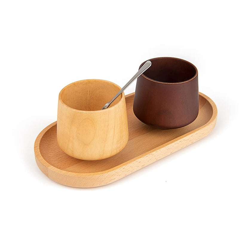 [Australia - AusPower] - Naturoom Wooden Cup, Japanese style Tea Cup, Beer, Coffee Mug, Natural Solid Wood perfect for Cold or Hot Drinks, 200ml (Natural) 