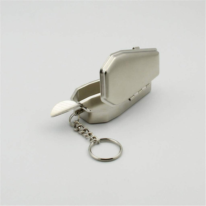 [Australia - AusPower] - tegongse Tinplate Coffin Shape Pocket Ashtray, Portable Mini Ash Tray with Lids, Modern Easily Bringing Smoking Ash Organizer for Travelling, Camping 