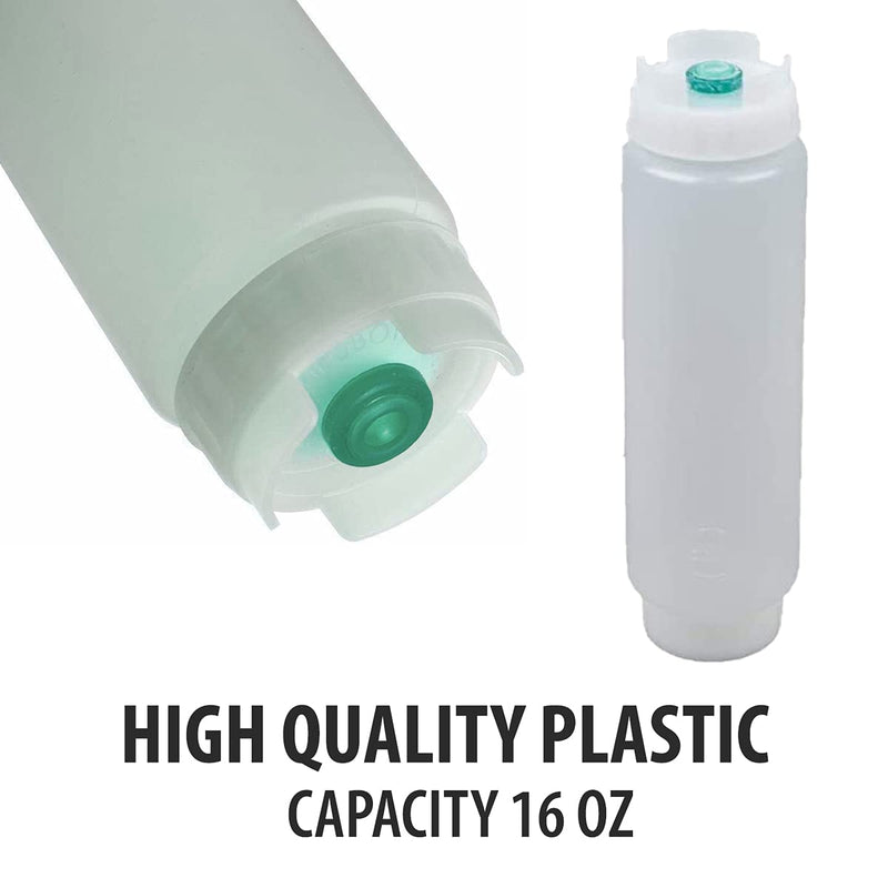 [Australia - AusPower] - 6 PCS 16 OZ Squeeze Plastic Bottles For Edible And Inedible Liquids: Mayonnaise, Mustard, Ketchup, Shampoo, Conditioner, Body Wash – High Quality Squeeze Bottles – Reusable Squeezing Bottles 