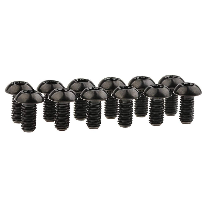 [Australia - AusPower] - Wanyifa 12Pcs Ti Titanium Bolts Torx M5x10 Bicycle Bike Disc Brake Cycle Rotor Screws Gr5 Black 