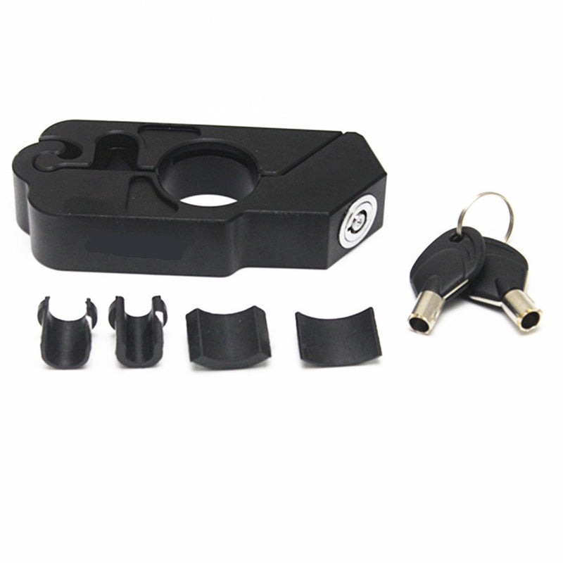 [Australia - AusPower] - E-Bro Motorcycle Handlebar Grip Brake Lever Lock,Anti Theft Security Caps-Lock (Black) Black 