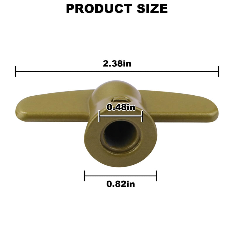[Australia - AusPower] - 3/8" Tee Handle Casement Operator,T-Crank Window Handle, Butterfly Wing Nut T-Handle for Pella Window T-Crank,Compatible with Prime-Line H 3813(2 Pack) 