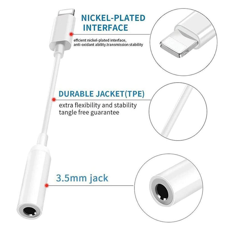 [Australia - AusPower] - [Apple MFi Certified] 2 Pack for iPhone 3.5mm Headphones Adapter, Lightning to 3.5 mm Headphone/Earphone Jack Converter Audio Aux Adapter Dongle Compatible with iPhone 12 11 Pro XR XS Max X 8 7 