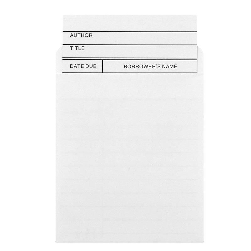 [Australia - AusPower] - Library Card Pockets for Books, Self-Adhesive Sleeves (3.5 x 4.5 In, 100 Pack) 