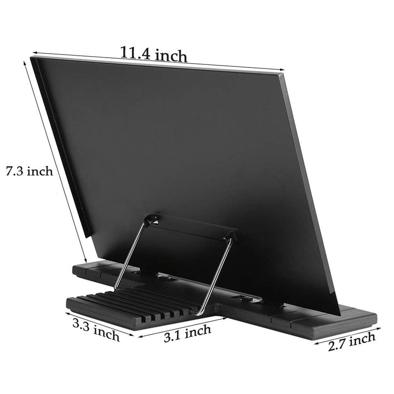 [Australia - AusPower] - Desktop Document Book Holder Laptop/iPad/Book/Document Metal Stand Holder with 7 Adjustable Positions Black 