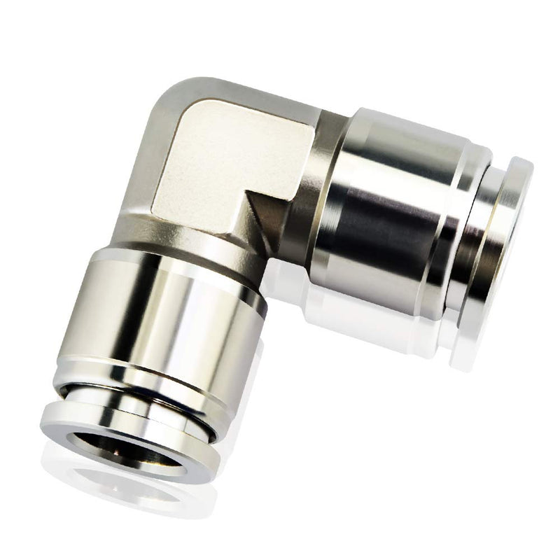 [Australia - AusPower] - TAILONZ PNEUMATIC Stainless Steel 1/4 inch od Push to Connect Fittings Tube Elbow Connect Push Fit Fittings Tube Fittings Push Lock PV-1/4 (Pack of 1) 1/4" OD 