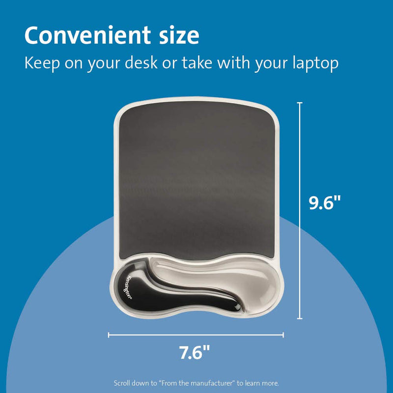 [Australia - AusPower] - Kensington Duo Gel Mouse Pad with Wrist Rest - Gray (K62399US), Grey 