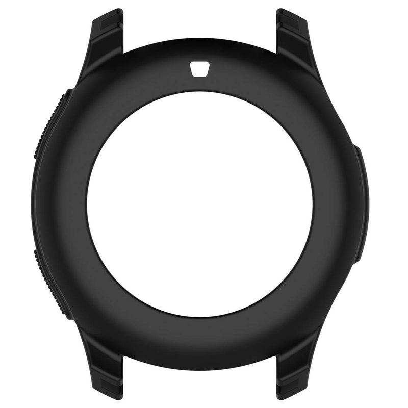 [Australia - AusPower] - AWADUO for Galaxy Watch 46mm Silicone Protective Case Cover Shell, Smartwatch Protective Case for Samsung Galaxy Watch 46mm/ Samsung Gear S3 Frontier SM-R760 Smartwatch, Soft and Durable(Black) Silicone Black 