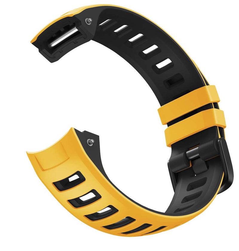 [Australia - AusPower] - WIIKAI Replacement Watch Strap Bands,Compatible for Garmin Instinct,Instinct Esports Watch Band.(Yellow Black) Yellow black 