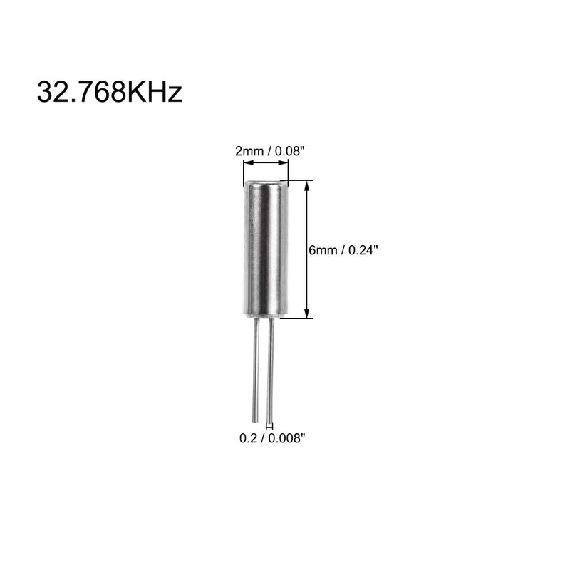 [Australia - AusPower] - uxcell DIP Quartz Crystal Oscillators Resonators 32.768KHz Replacements 2 X 6mm 10 Pcs 