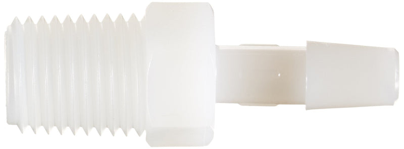 [Australia - AusPower] - Eldon James A4-4HDPE High Density Polyethylene Adapter Fitting, 1/4-18 NPT to 1/4" Hose Barb (Pack of 10) 