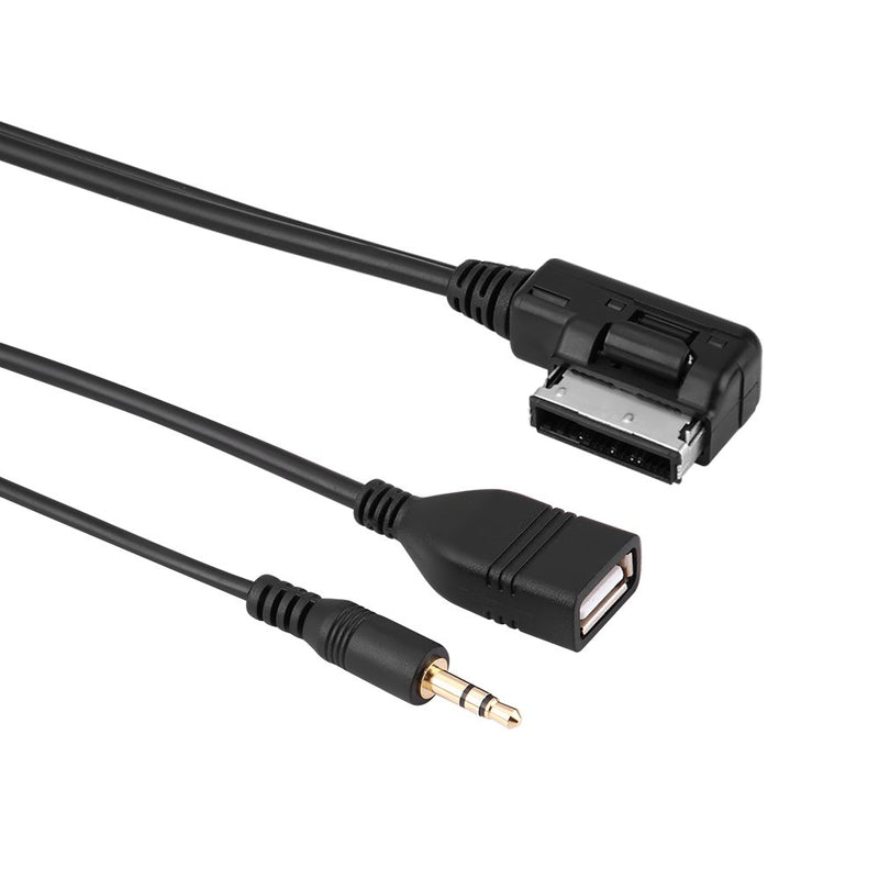 [Australia - AusPower] - Wire Music Interface Audio Adaptor, Car Audio MP3 Auxillary Cable Aux-in USB Audio Music Interface Adapter Compatible for Mercedes Benz 