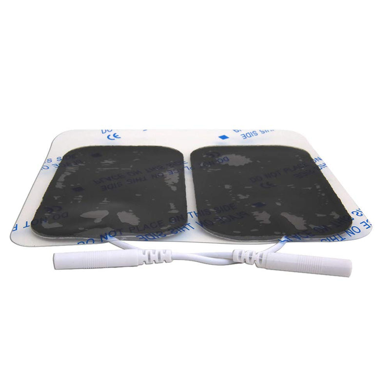 [Australia - AusPower] - reserv 2" x 4" Rectangle Premium Re-Usable Self Adhesive Electrode Pads for TENS/EMS Unit, Fabric Backed Pads with Premium Gel (White Cloth and Latex Free)(16 Electrodes) 16 Count (Pack of 1) 