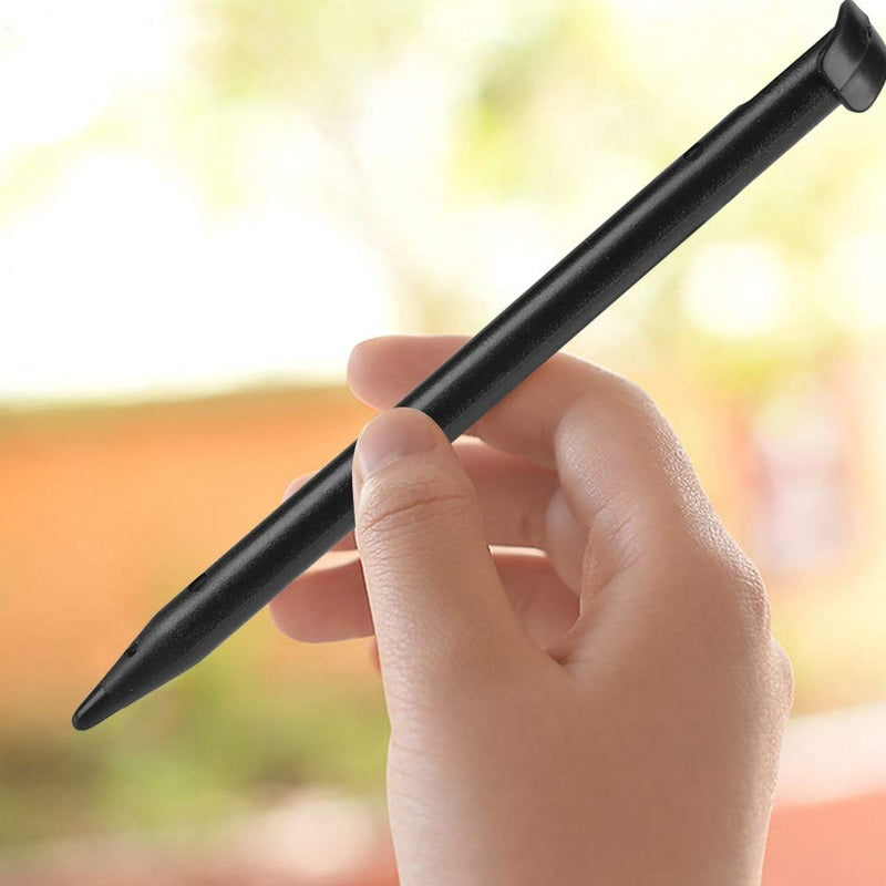 [Australia - AusPower] - 10Pcs Professional High Sensitivity Stylus Pens, Portable Touch Screen Pen for Nintendo New 3DSXL Console Black/White(Black) 