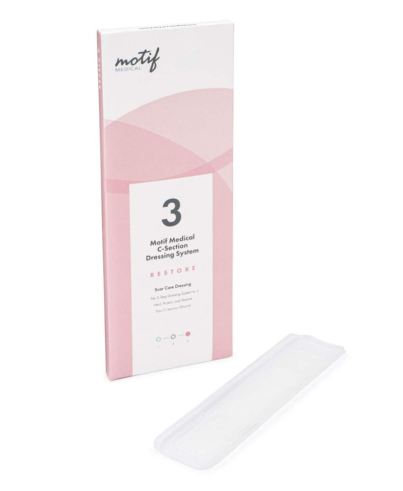 [Australia - AusPower] - Motif Medical, Stage 3 Restore, Scar Care Dressing, C-Section Bandage System, Maternity Skin Care Accessories - 4 Dressings 