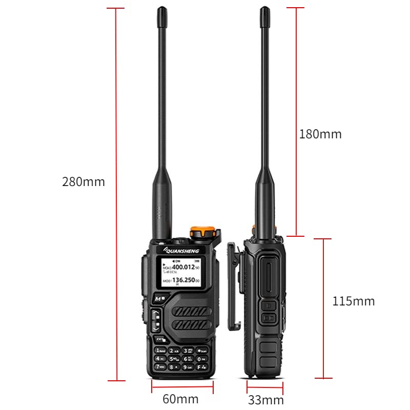 [Australia - AusPower] - UV-K5 Dual Band Radio 5 Watt Output Portable Two-Way Radio with NOAA Weather Alert Walkie Talki FM (1pc) 1pc 