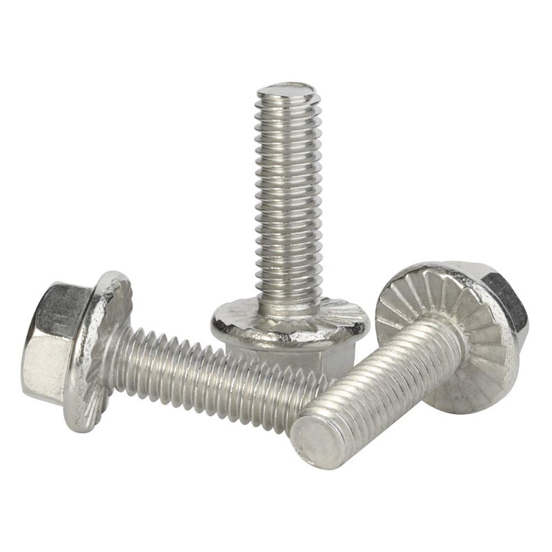 [Australia - AusPower] - M8 x 10mm Flanged Hex Head Bolts Flange Hexagon Screws, Stainless Steel A2, DIN 6921, 20 PCS M8-1.25 x 10mm (20 PCS) 