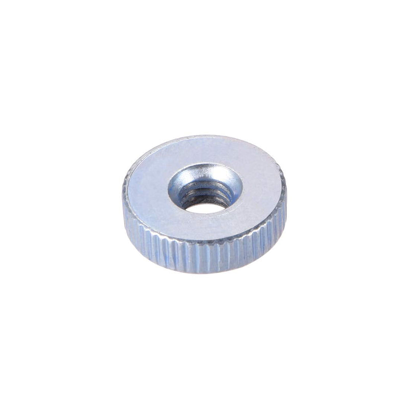 [Australia - AusPower] - uxcell Round Knurled Thumb Nuts Conector Lock Adjusting Nuts, M4 Female Threaded Thin Type, Blue Zinc Plating, Pack of 10 