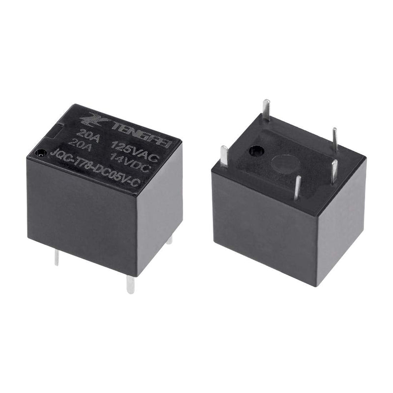 [Australia - AusPower] - uxcell 10 Pcs JQC-T78-DC05V-C DC 5V Coil SPDT 5 Pin PCB Electromagnetic Power Relay 