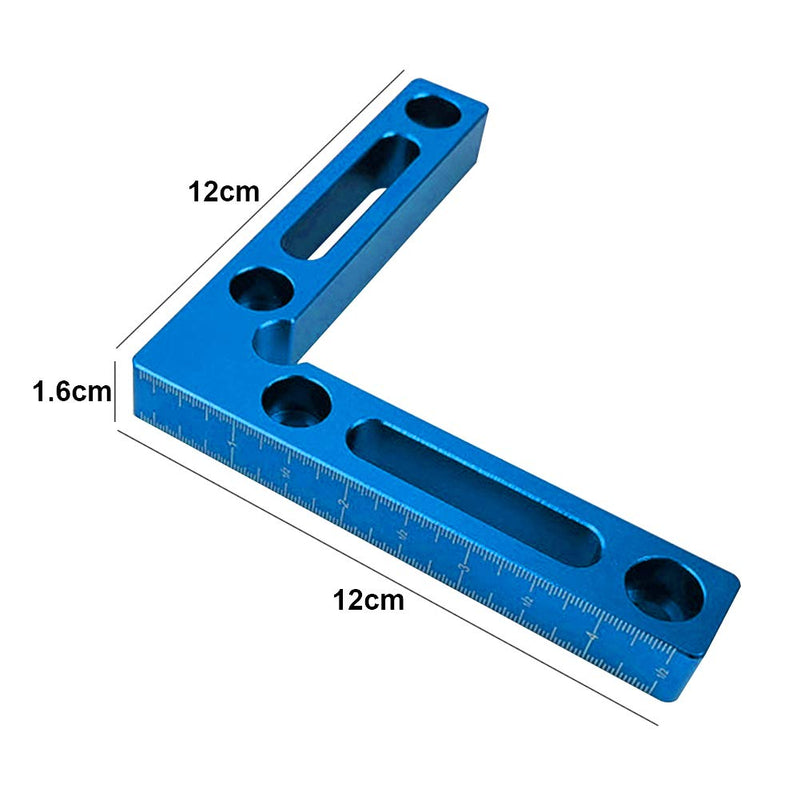 [Australia - AusPower] - 90 Degree Positioning Squares Aluminium Alloy 4.7" x 4.7"(12x12cm) Right Angle Clamps Woodworking Carpenter Tool Corner Clamping Square for Picture Frame Box Cabinets Drawers (Blue) Blue 