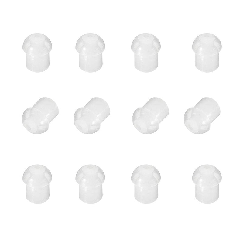 [Australia - AusPower] - YEHTEH Mushroom Ear Tips Replacement Silicone Earbud, for Two Way Radio Earpiece Acoustic Tube. Pack of 12pcs. White 