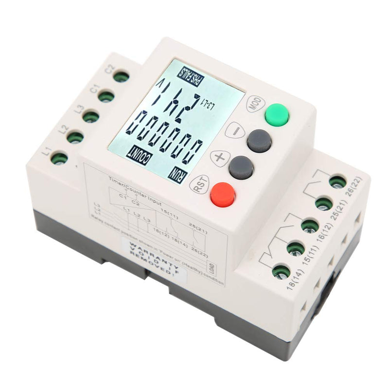 [Australia - AusPower] - 3 Phase Voltage Monitoring Sequence Protection Relay, Adjustable Over or Under Voltage Protection Monitor Relay JVR800 2 Under Over Voltage Protector 