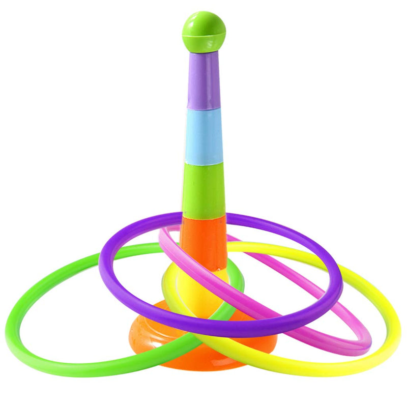 [Australia - AusPower] - Topbuti 24 Pcs Multicolor Plastic Toss Rings Kids Ring Toss Game Carnival Rings for Speed and Agility Practice Games, Garden Backyard Outdoor Games, Bridal Shower Game, Game Booth 