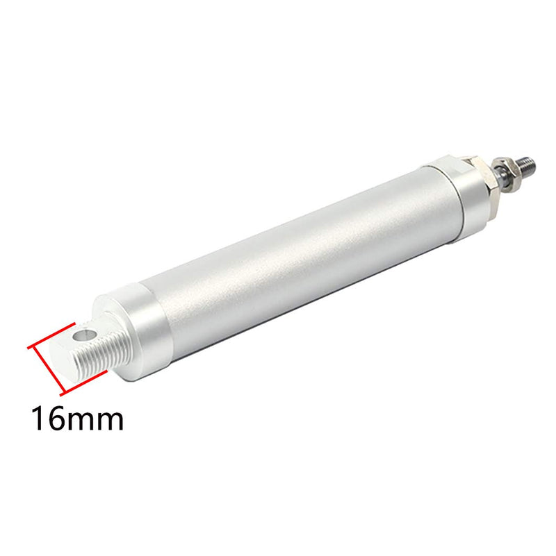 [Australia - AusPower] - Sydien 16mm Bore 25mm Stroke Double Action Single Rod Mini Air Pneumatic Cylinder with Y Connector and 2Pcs Pneumatic Quick Fitting (MAL16x25) MAL16*25 