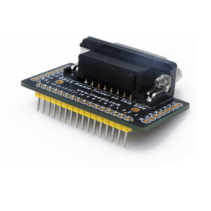 [Australia - AusPower] - Treedix DB15 Male Breakout Board DB15 Breakout Connector Serial to 15-Pin Port with Screw Terminal Block and Pin Header 
