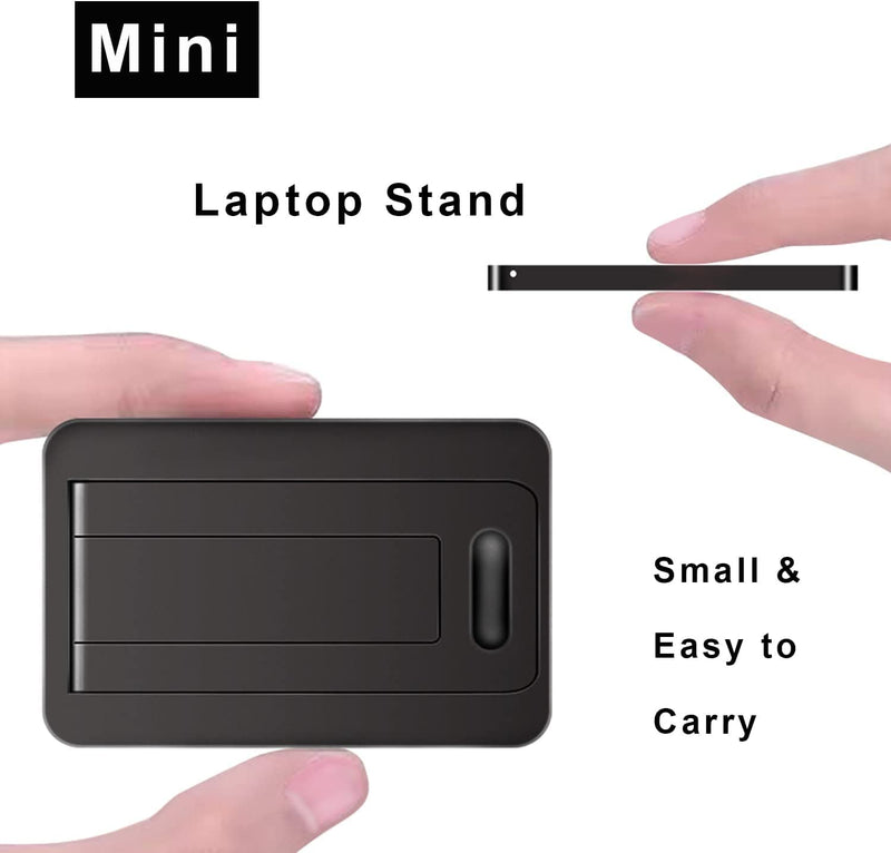 [Australia - AusPower] - DRM 2 Pcs Mini Laptop Stand, Portable Invisible Computer Keyboard Stand Notebook Holder Cooling Laptop Stand Ergonomic Lightweight Holder Mount for Laptop MacBook Wireless Keyboard (Black) Black 