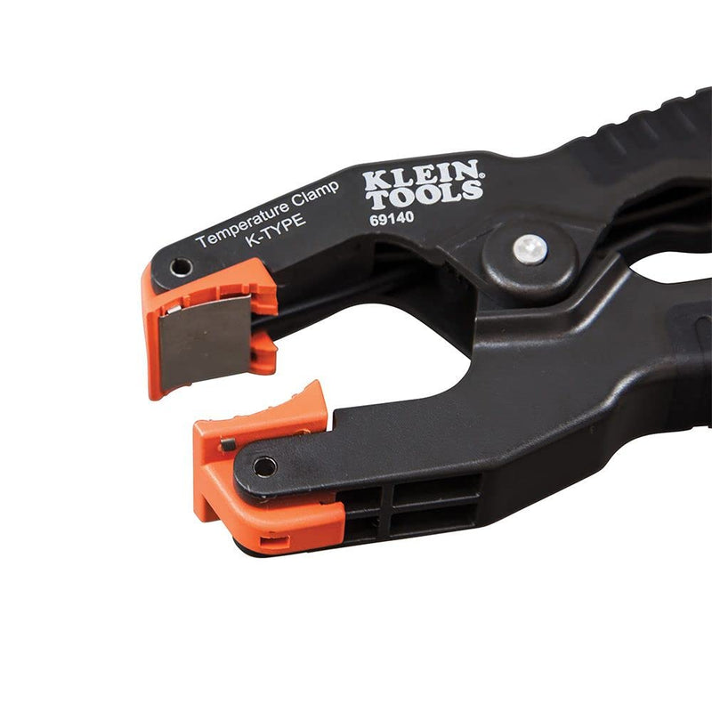 [Australia - AusPower] - Klein Tools 69140 K-Type Thermometer, Pipe Temperature Clamp for HVAC, Measures -4 to +212 Degrees Fahrenheit K-Type Temperature Pipe Clamp 