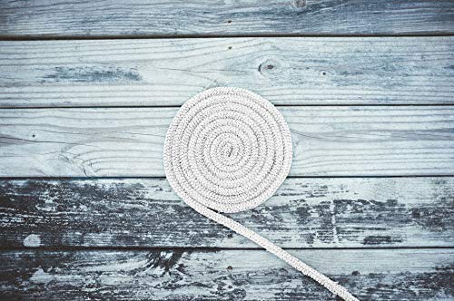 [Australia - AusPower] - Tommy Docks 15 ft Dock Line with 4,400 lb Break Strength - 3/8 in Thick Double Braided Nylon Marine Rope Accessory - 12 in Eye Splice for Docking Boats and Yachts White 