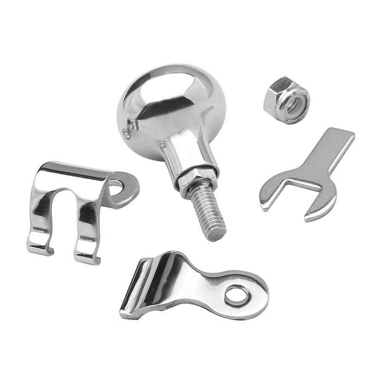 [Australia - AusPower] - FUTURUP AISI 316 Stainless Steel Boat Steering Wheel Knob, Steering Wheel Maneuvering Knob 