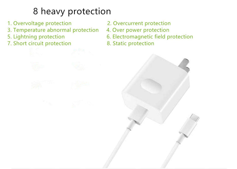 [Australia - AusPower] - Applicable to Huawei mobile phone Super Charge + Type-C Data Cable 5A high Current Charging Cable Support Huawei Ultra Fast Charging P10 / P10Plus/P20 / Mate20 / P30/HONORV10/ V20 etc. 