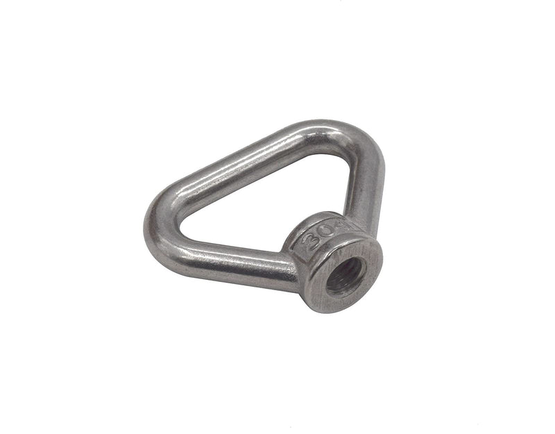 [Australia - AusPower] - 304 Stainless Steel Lifting Eye Nut M10(3/8") Heavy Duty Triangle Ring Shaped Thread Nut Fastener Pack of 4 M10,4pcs 