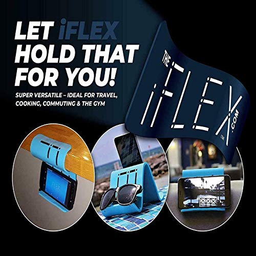 [Australia - AusPower] - iFLEX Adjustable Cell Phone Stand and Tablet Stand for Work and Home – Flexible Phone Holder Dark Navy Blue 