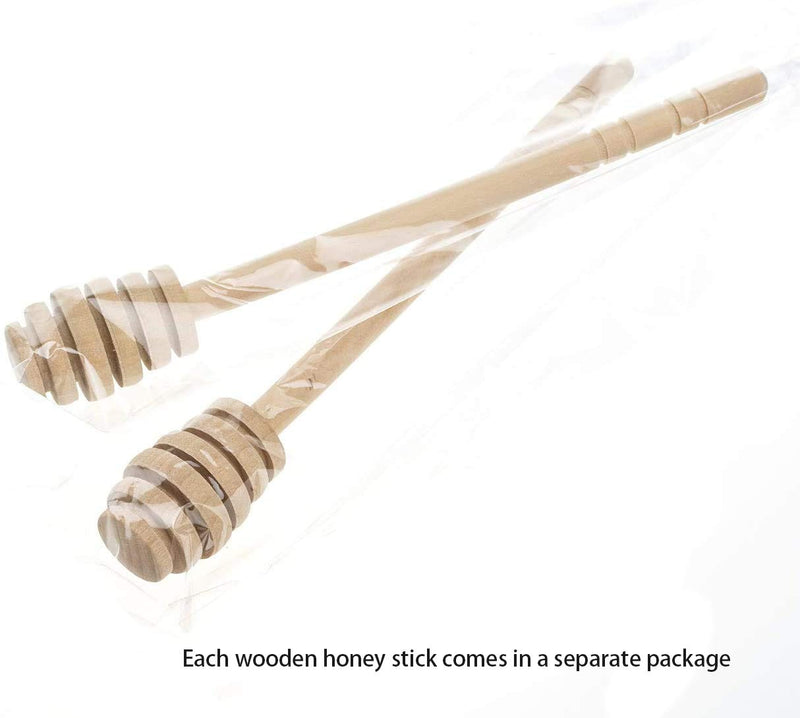 [Australia - AusPower] - ICEYLI 4 Pcs (6.3 Inches) Wooden Honey Mixing Stirrer Honey Dipper Sticks Honey Comb Stick Honey Spoon Collecting Dispensing Drizzling Jam 6.3inch 